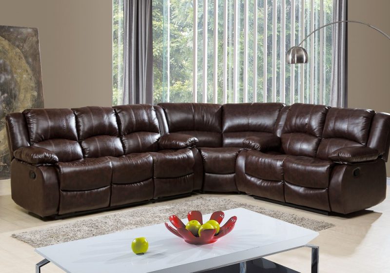 Buy Denver Contemporary Recliner Leather Sofa 