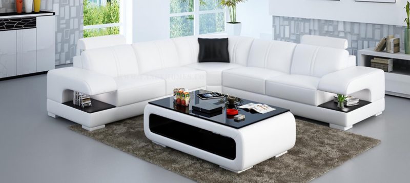 Buy Levita-B Contemporary Corner Leather Sofa | Fancy Homes