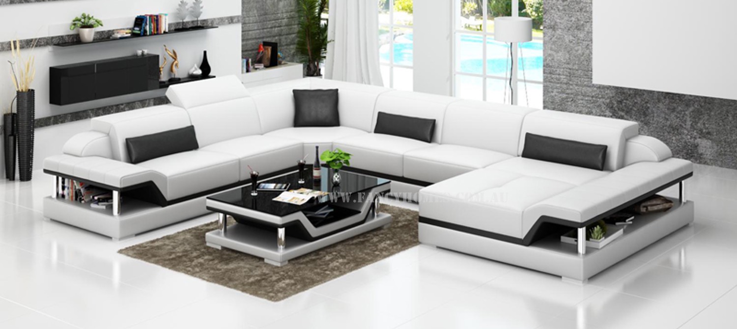 Buy Paxton Contemporary Modular Leather Sofa | Fancy Homes