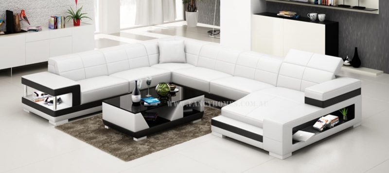 Buy Prima Contemporary Modular Leather Sofa | Fancy Homes