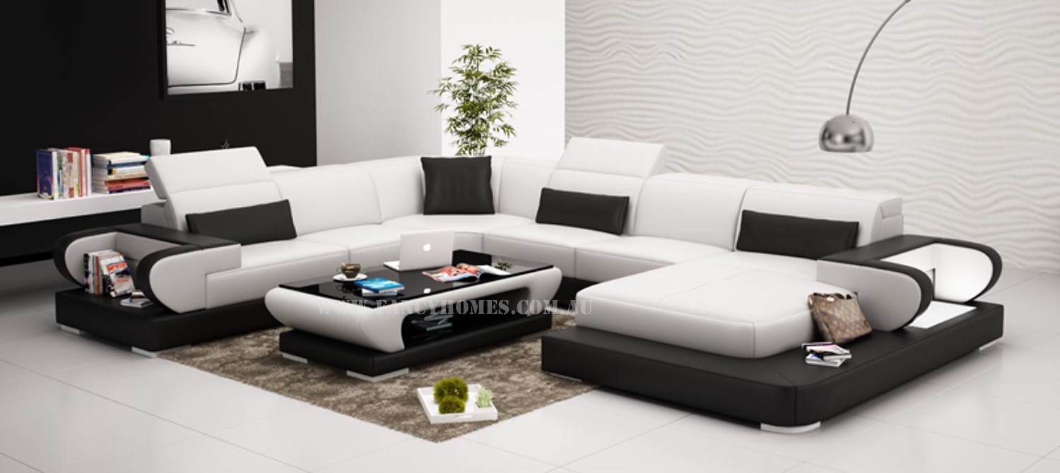 Buy Teresa Contemporary Modular Leather Sofa | Fancy Homes