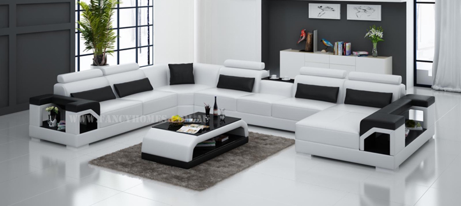 Buy Vera Contemporary Modular Leather Sofa | Fancy Homes