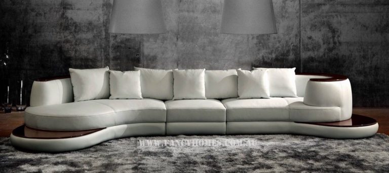 Buy Wave Contemporary Chiase Leather Sofa 