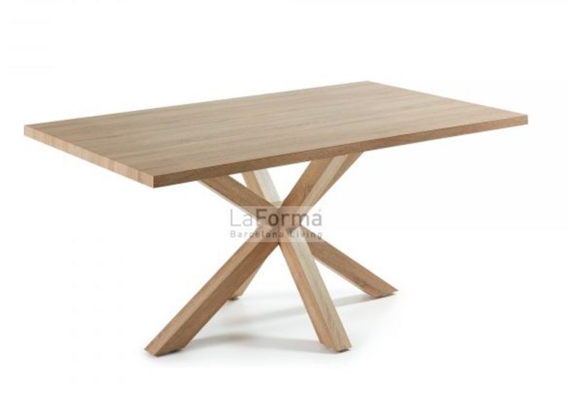 dining table with timber top