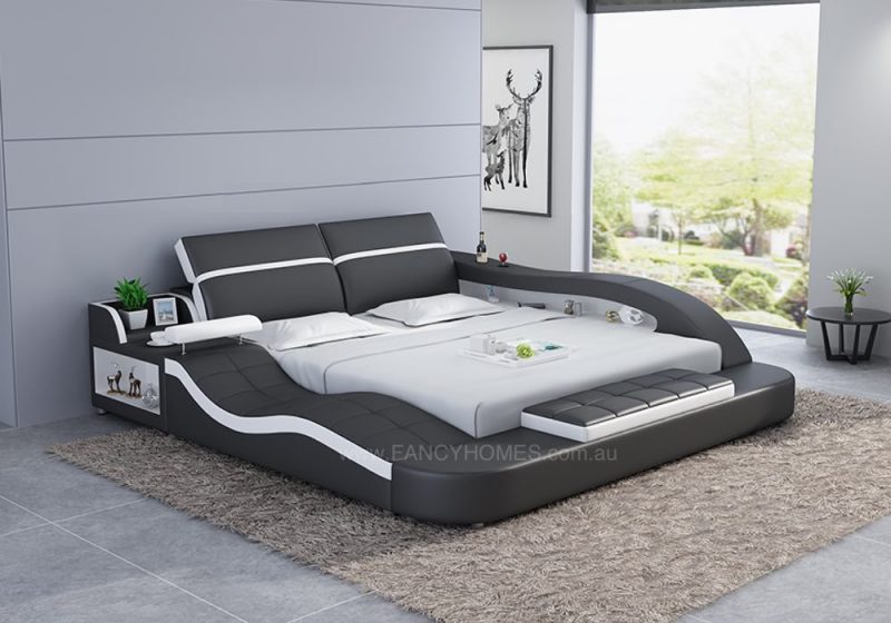 Fancy Homes Tanika Italian Leather Bed Frame, Leather Beds Online