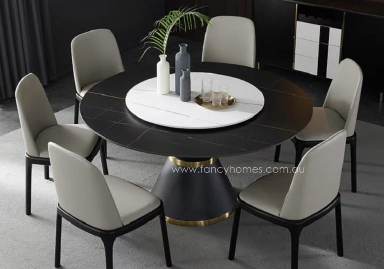 Buy Cleo Round Sintered Stone Dining Table, Tables | Fancy Homes