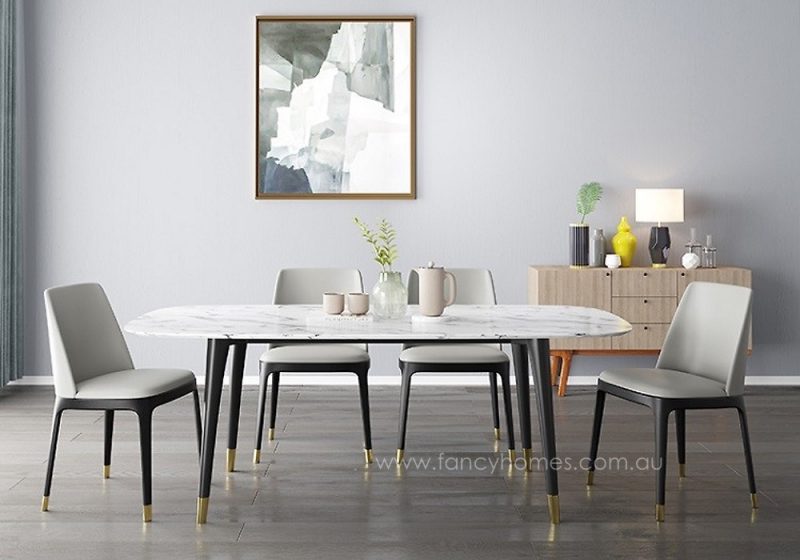 Lexi marble top dining table, tables front