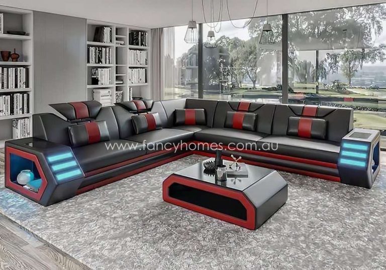 Buy Skylar-B Contemporary Corner Leather Sofa | Fancy Homes