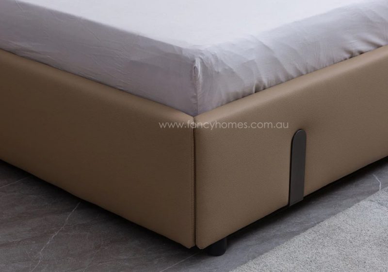 Fancy Homes Contemporary Leather Bed Frame Leather Beds Online Side Rail and Foot Board