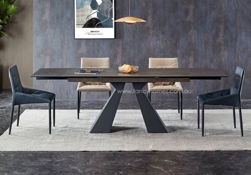 Fancy Homes Katiya Extension Sintered Stone Dining Table Front