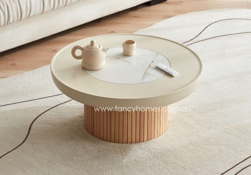 Fancy Homes Vienna Round Sintered Stone Top Coffee Table Top