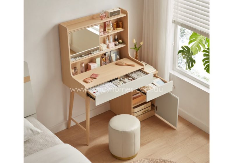 Fancy Homes Harriet Dressing Table with Mirror Storage Space