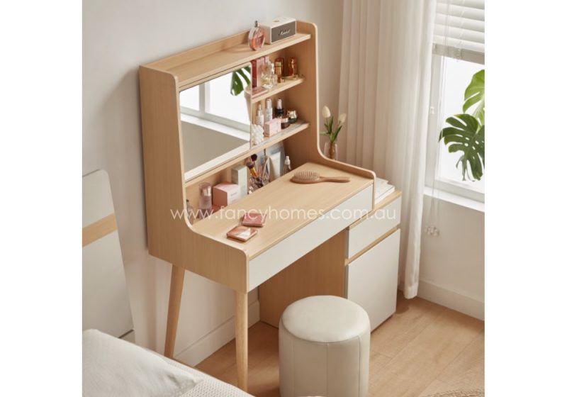 Fancy Homes Harriet Dressing Table with Mirror and Stool